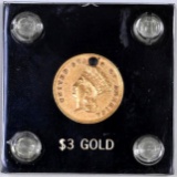 1859 $3 Indian Head Princess Gold