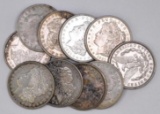 Group of (10) 1921 D Morgan Silver Dollars