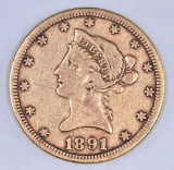 1891 CC $10 Liberty Gold