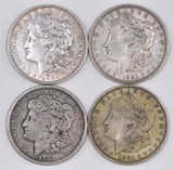 Group of (4) 1921 D Morgan Silver Dollars