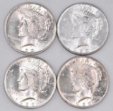 Group of (4) 1923 P Peace Silver Dollars