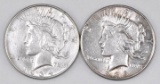 Group of (2) Peace Silver Dollars