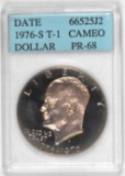 1976 S Ty.1 Eisenhower Dollar (Accugrade Connecticut) PR68