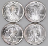 Group of (4) 1986 American Silver Eagle 1oz