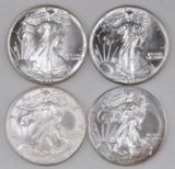 Group of (4) American Silver Eagle 1oz.