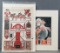 Vintage Santa Claus paper cut outs and print