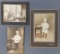Group of 3 antique photographs of children and toys