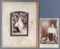 Group of 2 antique photographs of little boys and their dogs