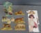 Group of antique cut out advertising, card, paper dolls