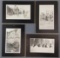 Group of 4 antique photographs of railroad/workers