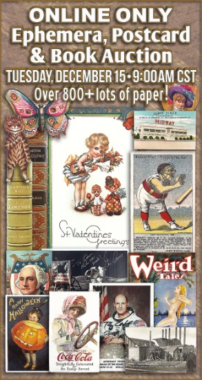 ONLINE ONLY - Ephemera Postcard Book Auction