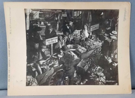 Vintage NYC Pushcart market photograph