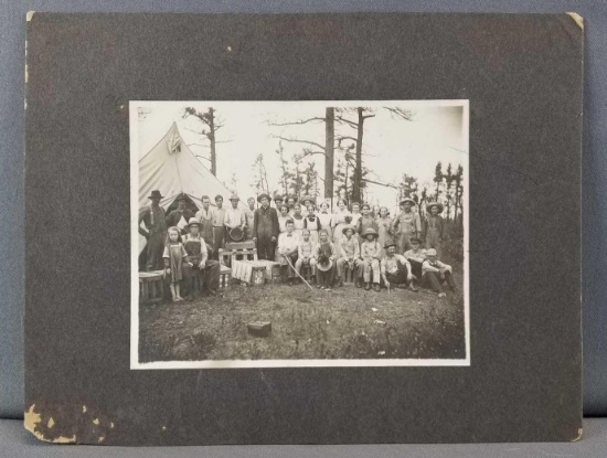 Antique photograph of pioneering family