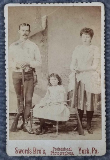 Antique photograph Bartlett family, sharpshooters