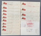 Group of vintage Dover Coca-Cola bottling co checks