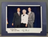 Signed photograph George and Barbara Bush