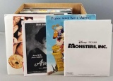 Box of vintage movie press kits