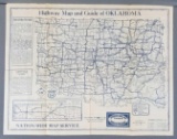 Vintage Highway map and guide of Oklahoma