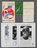 Group of vintage baseball scorebook, schedule, autographs