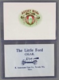 Group of 2 cigar labels