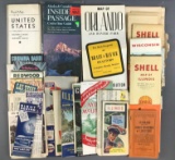 Group of 30+ assorted Road maps, Tourism maps and brochures, and more