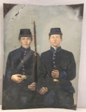 Handpainted Full-plate tintype-Civil War Portrait