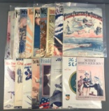 Group of 20 pieces antique and vintage patriotic sheet music, painting book