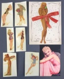 22 piece groupvintage George Petty Pin-Up prints, decals, postcards, and more
