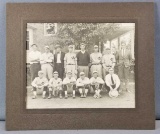 Vintage sepia photograph K&M baseball team