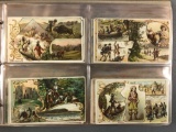 Binder containing 80 antique/vintage advertising trade cards