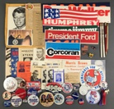 Group of 50+ pieces vintage political/election materials