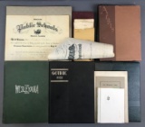 Group of 20+ antique and vintage College and High School yearbooks, diplomas, and more