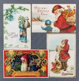 Postcards- Christmas, Santas