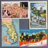 Postcards-Box Lot-Large Letters, Maps