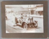 Antique photograph decorated vehicle for celebration