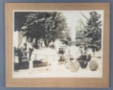 Rose parade horse drawn float photograph