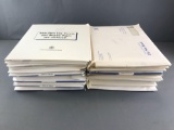 Group of appx 50 envelopes and folders containing Postage collectors album pages