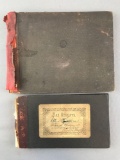 Group of 2 antique tax/record books