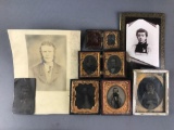 10 piece group Civil War era photographs/tintype