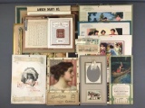 Group of 21 antique and vintage advertising calendars