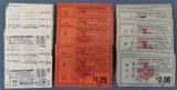 Group of vintage wrestling match tickets