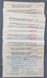 Group of vintage Lehigh Valley Railroad co bill of lading