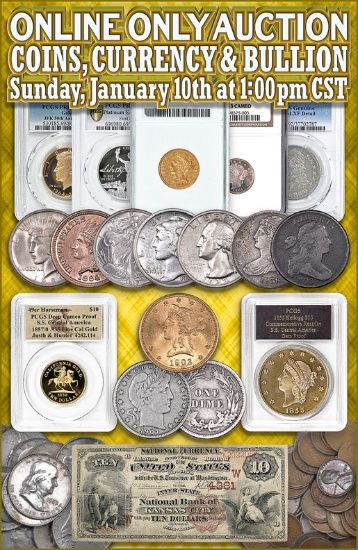 Online Only Coin, Currency & Bullion Auction