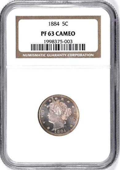 1884 Liberty Head Nickel (NGC) PF63 Cameo