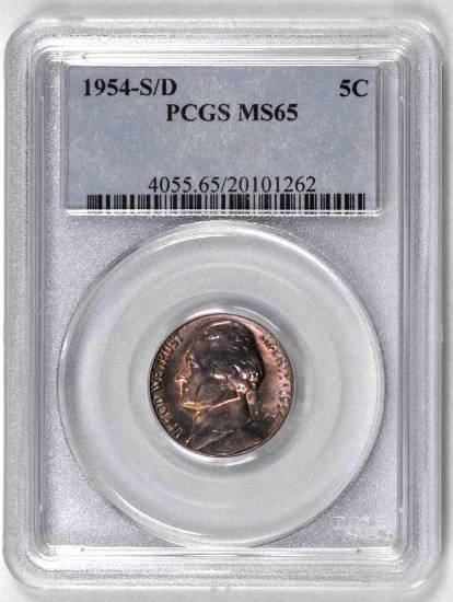 1954 S/D Jefferson Nickel (PCGS) MS65