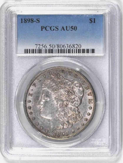 1898 S Morgan Silver Dollar (PCGS) AU50