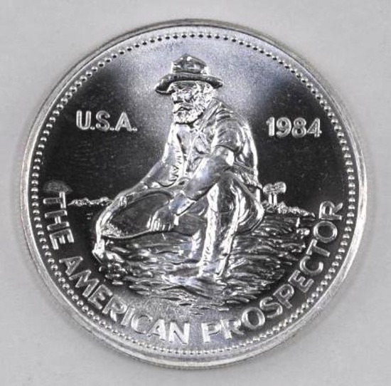 1984 Engelhard prospector 1oz. .999 Fine Silver Round