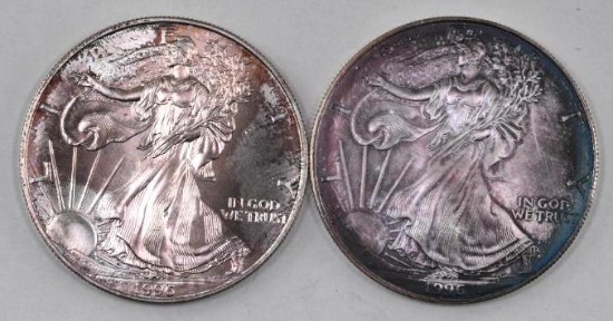 Group of (2) 1996 American Silver Eagle 1oz.