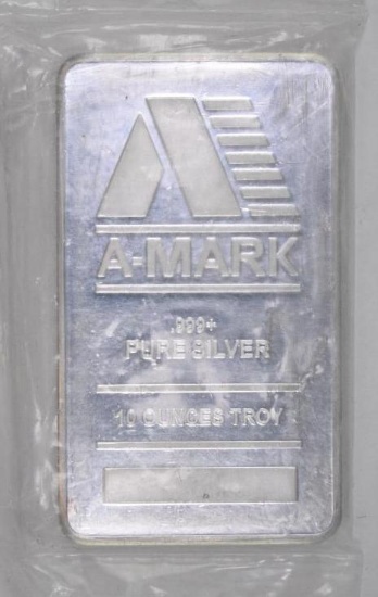 A-Mark 10oz. .999 Fine Silver Ingot / Bar