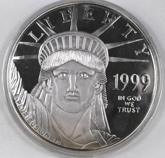 1999 Washington Mint 4oz. .999 Fine Silver Statue of Liberty Round